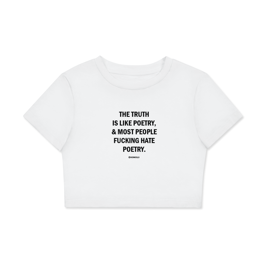 F*ck Poetry - Fitted Crop Tee