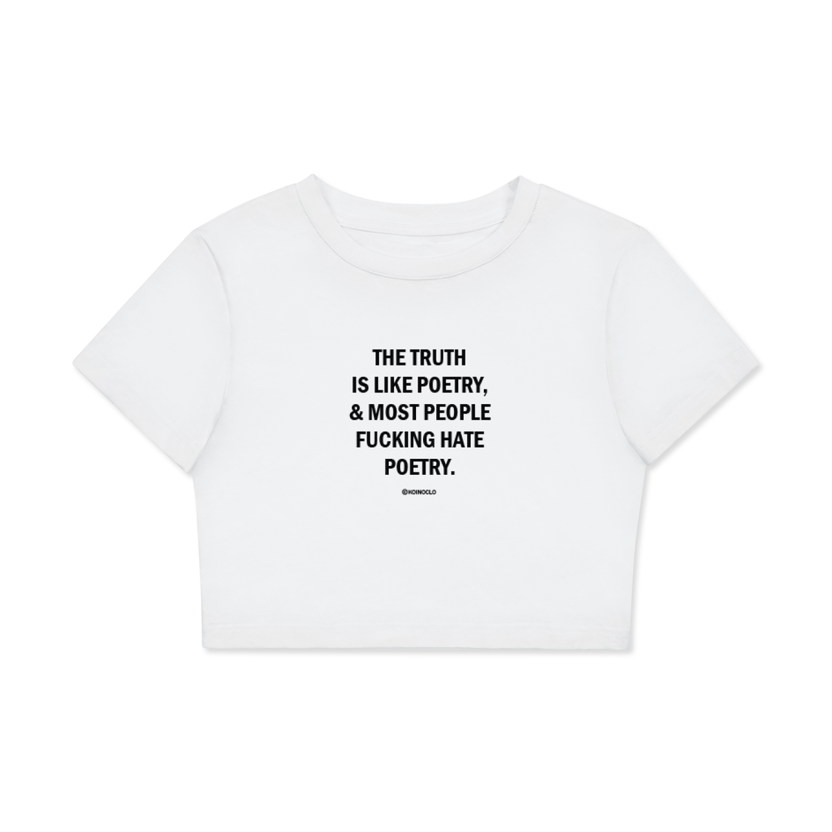 F*ck Poetry - Fitted Crop Tee
